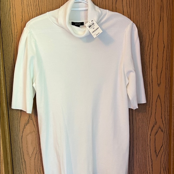 Alfani Sweaters - Alfani White Cowl Neck Sweater